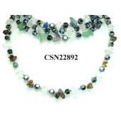 Assorted Colored Semi-Precious Stone Beads And Hematite Beads Strands Necklace